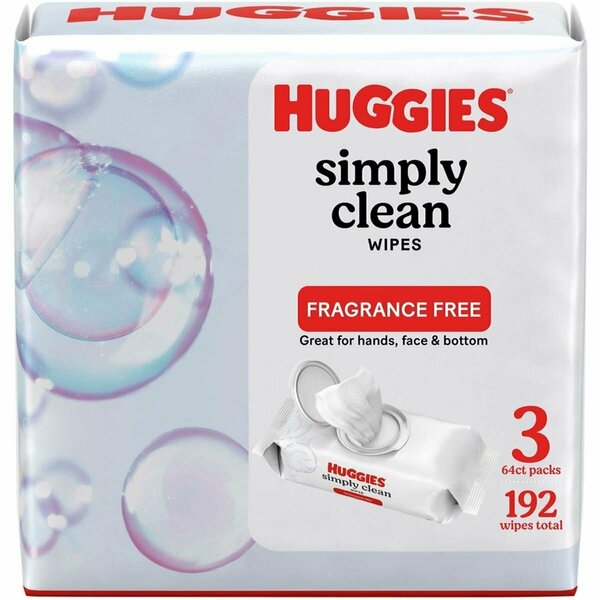 Beautyblade Huggies Simply Clean Wipes, White, 3PK BE3737297